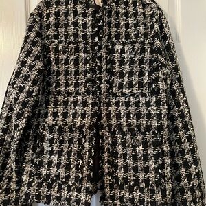 H&M Black and White Checkered Blazer